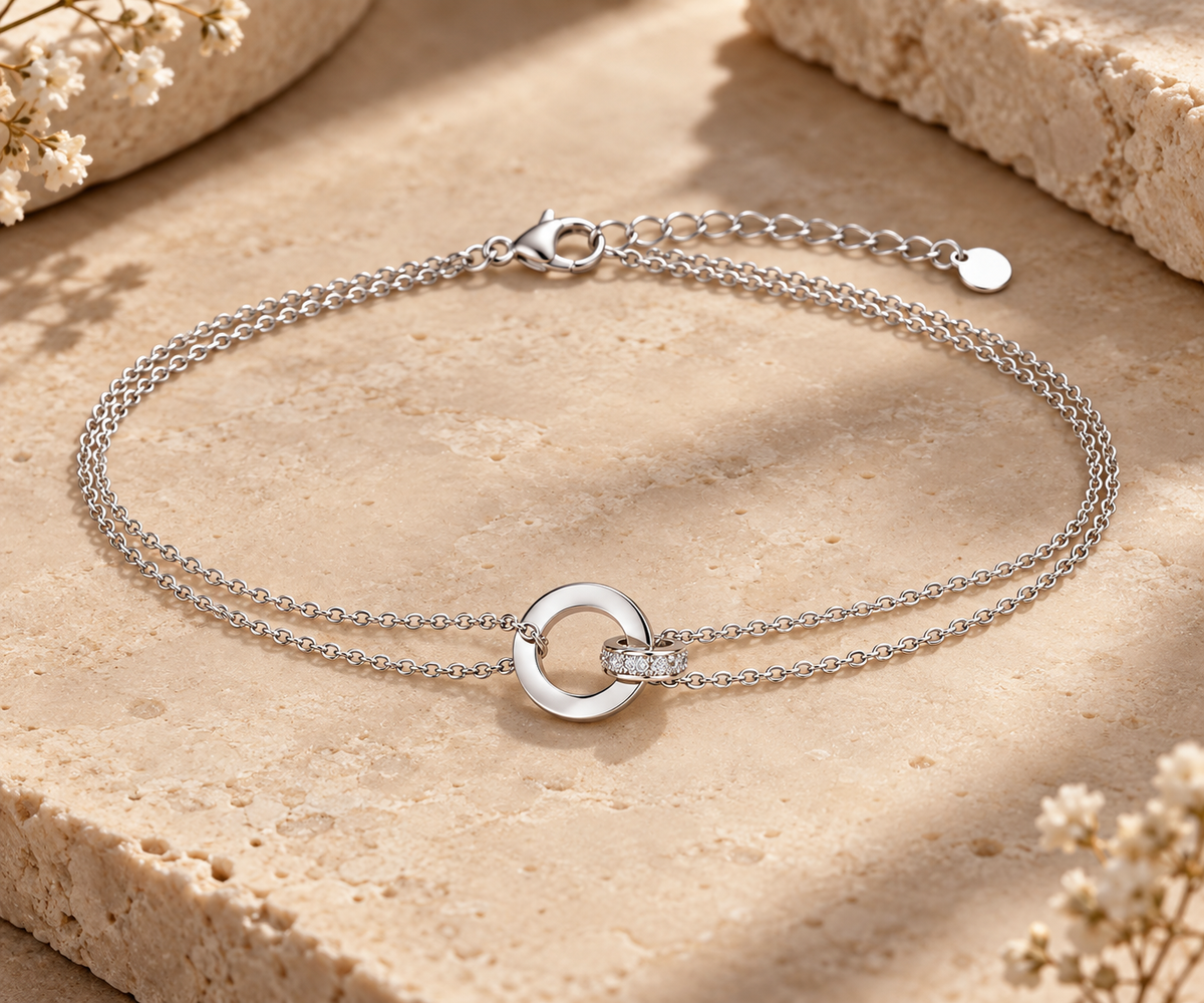 MUSEVAR SERÉNA — Double Layer Crystal Anklet