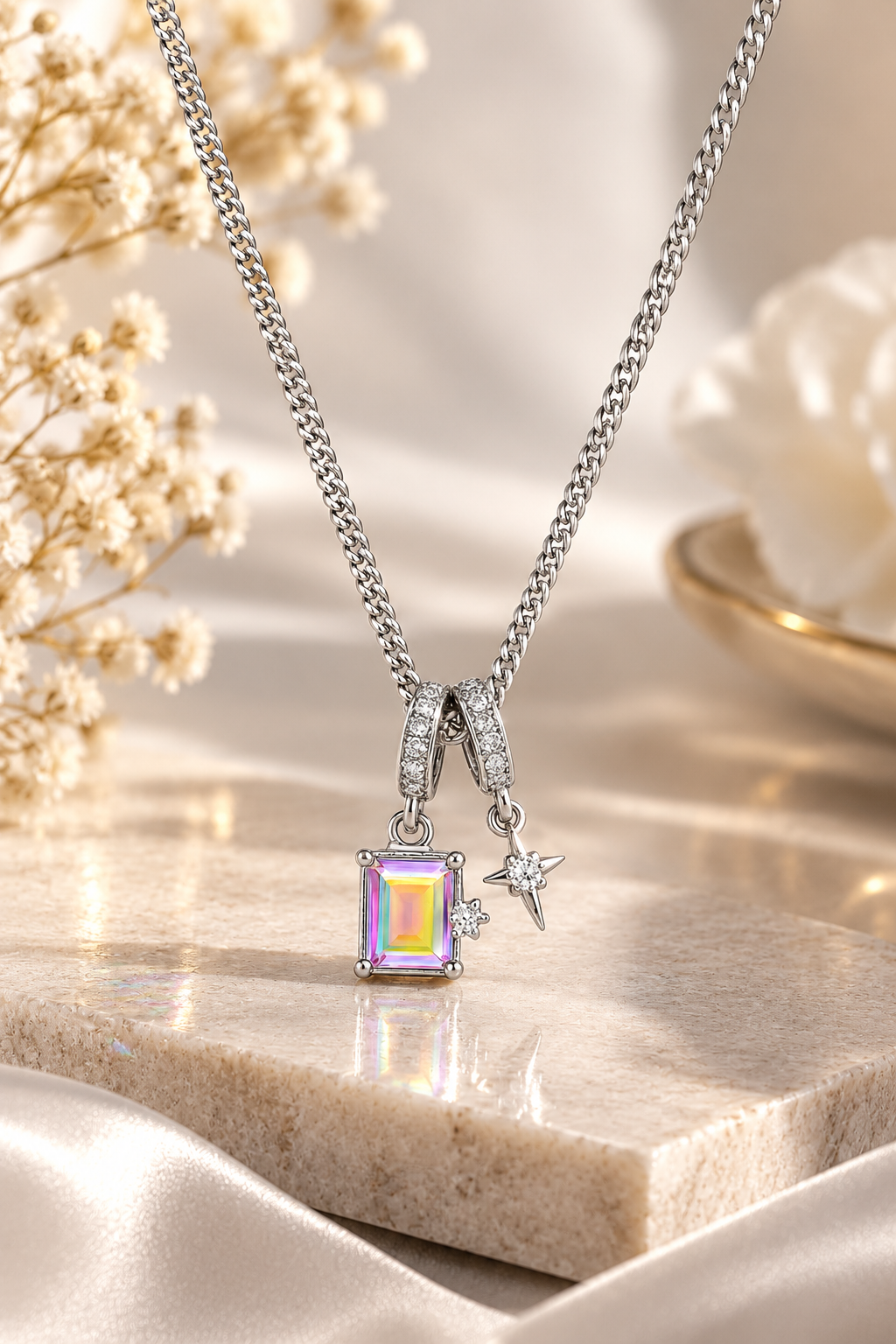 MUSEVAR LUMIÈRE — Baguette Charm Necklace