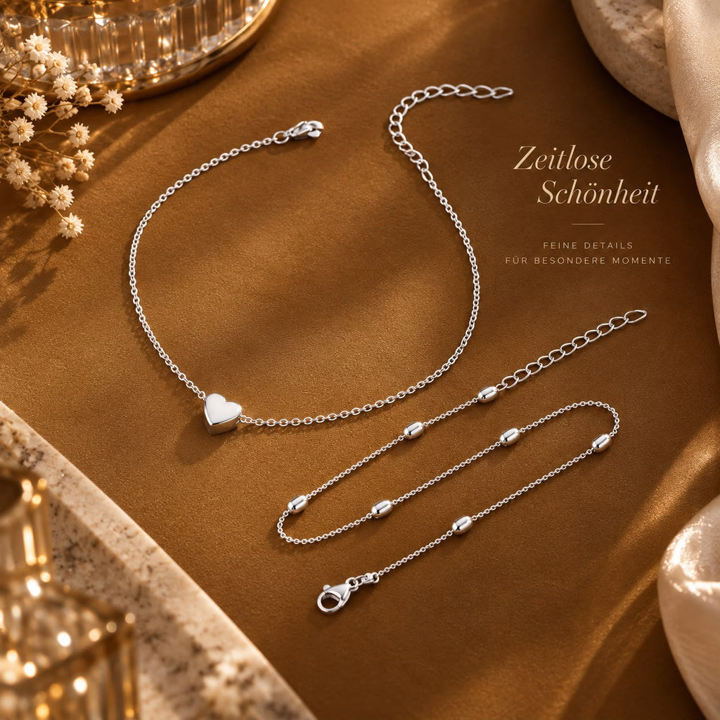 MUSEVAR ÉLIA — Double Heart Anklet